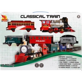 Resim 1553 Klasik Tren Seti Sesli ve Işıklı 22 Parça 