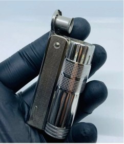 Resim Katmer Benzinli Metal Tasarım Gümüş Renk Şık Muhtar Çakmağı 