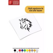 Resim At Kafası Sticker Oto Motor Laptop Duvar Folyo Sticker 20 X 26 Cm 