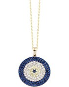 Resim Nazar Boncuk Altın Kolye Sosyete 14K Gold 2,0 Cm 