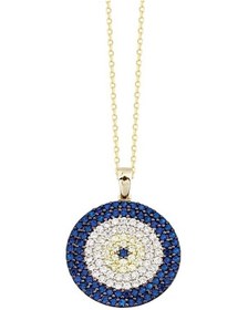 Resim Nazar Boncuk Altın Kolye Sosyete 14K Gold 2,0 Cm 