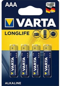 Resim Varta 4103 Longlife Alkalin AAA İnce Kalem Pil 4'lü 