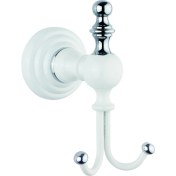Resim Saray Banyo Artemis Beyaz Krom İkili Bornozluk 