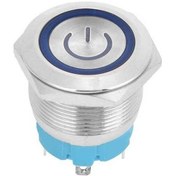 Resim Fortunelane 2 Adet 22mm Ip65 Kapsül Tipi Tuş, 4 Pin, 12-24vdc Mavi Işıklı, Paslanmaz Çelik Kasa, 1 Kontak Yapısı 