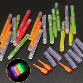 Resim 60 Adet Gece Balıkçılığı Işık Çubukları 4.5mm Çok Renkli Parlak Şamandıra Aksesuarları 