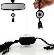 Resim bannt El Örgüsü Nazarlık Araba Süsü (SİYAH) 