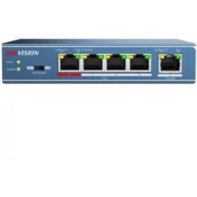 Resim Hikvision DS-3E0105P-E/M(B) 5 Port 4xPoE (38W) 10/100Mbps Switch Hikvision