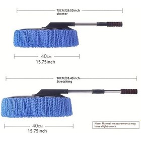 Resim Topshop1 Mavi 35 İnç Ultra İnce Fiberli Uzatılabilir Araç Temizleme Fırçası, Hafif Ve Etkili 
