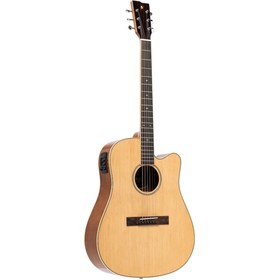 Resim Stagg SA-45 Dreadnought Elektro Akustik Gitar (LW) 