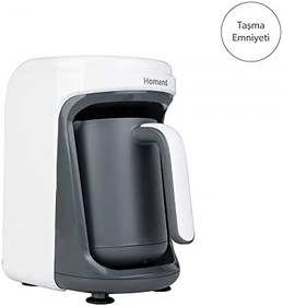 Resim Homend Pottoman 1830h Bulut Kremi Türk Kahve Makinesi 