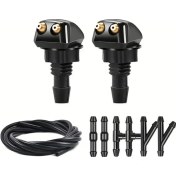 Resim Hightower Evrensel Araç Ön Cam Yıkama Nozulları, 2 Adet Nozul + 2 Metre Su Hortumu + Aksesuarlar 