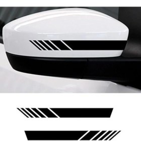 Resim Sekutuning Ayna Şerit Sticker Yapıştırma | Araç Ayna Sticker 2 Adet 20X3 cm 