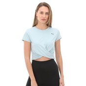 Resim Puma Studıo Yogını Lıte Twıst Tee Kadın T-Shirt Açık Mavi 