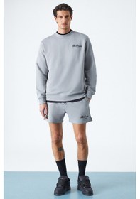 Resim Grimelange Federer Erkek Uzun Kollu Regular Bisiklet Yaka Gri Eşofman Takımı 