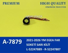 Resim Far Soketi Sarı Kilit Yenı Model Fıat Egea 2021-2026 52247889 52247887 2 Adet 