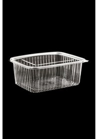 Resim Plastik Kapaklı Sızdırmaz Saklama Kabı 2000 Ml 100 Lü Set Tek Kullanımlık Gıda Kabı 