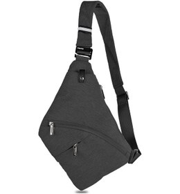 Resim Sling Çanta Erkek Ön Çapraz Vücut Çanta Hırsızlık Emniyet-siyah Siyah 