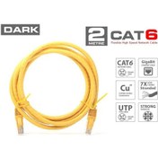 Resim Dark Dk-Cb-Nt6U200Y 2Mt Utp Cat6 Patch Kablo Sarı Awg24/7 