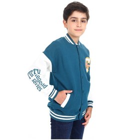 Resim Toontoy Kids Toontoy Erkek Çocuk Baskılı Kolej Hırka Petrol Mavi 