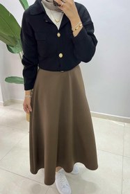 Resim Kloş Etek Kahverengi - 40 