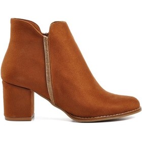 Resim Ayakmod 262079 Taba Süet Kadın Topuklu Bot 001 