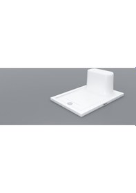 Resim Shower 80x120 Lee Dikdörtgen Oturmalı Flat Duş Teknesi H:5 Cm 