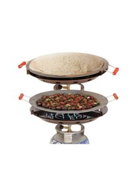 Resim Gryn Tüplü Sac 45 Cm Ekmek Katmer Kavurma Sacı Çift Fonk Tup Ustu 