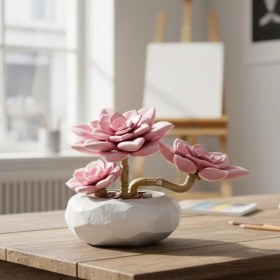 Resim P655064 Panlos Pembe Nilüfer Sukulent Model 82 Parça Block Oyuncak 