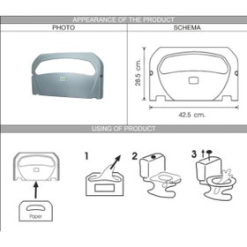 Resim Vialli K7M Klozet Kapak Örtü Aparatı Metalik Plastik 