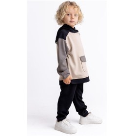 Resim Oliven The Kid Oliventhekid Siyah Üç Renkli Modal Unisex Çocuk Takım Siyah 