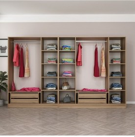 Resim Minar Kale 7 Bölmeli 4 Ç Giyinme Dolabı Dore 210cm 