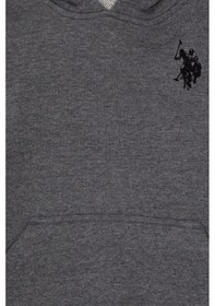 Resim U.S. Polo Assn. Erkek Çocuk Antrasit Melanj Basic Kapüşonlu Sweatshirt 50313980-VR081 