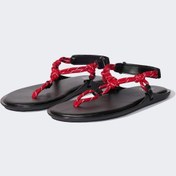 Resim DeFacto Kadın Düz Taban Suni Deri Sandalet D8966AX25SMRD43 Kırmızı 