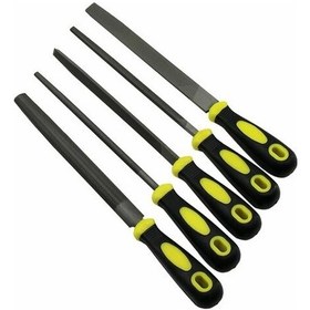 Resim Luz&pos 5 Parça 8&amp 39 &amp 39 Çelik Eğe Seti Balık Sırtı - Üçgen - Kare - Yuvarlak - Düz Geni 