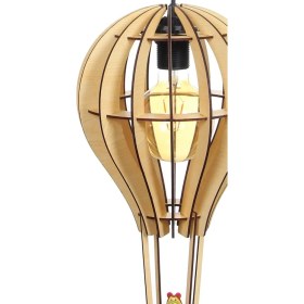 Resim Hü Ma Tasarım ve Aksesuar Kapadokya Çocuk Genç Odası Için Ahşap Mdf 3D Puzzle Uçan Balon Avize- Biblo Ampul Dahil Değildir 