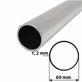 Resim yeni 60 Mm Alüminyum Mat Boru Iç Çap 57,6 Mm 1 Adet 100 Cm 1,2 Mm Et Kalınlığı 