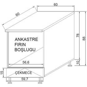 Resim Ankastre Ocak Dolabı 