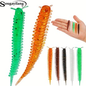 Resim 10 adet SOUGAYILANG Yumuşak Biyonik Karides Balıkçılık Yemleri, 5.5cm/2.1in, 5g/0.17oz, Yüksek Esneklik, Gerçekçi Yüzme, Kese Paketli, PVC Malzeme, Kurşunsuz, Levrek yayın balığı Somon Yem Seti 