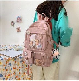 Resim Luckydog Sevimli Siyah Okul Çantası - İnek Desenli Ve Krem Renkli, Rahat Ve Şık Diğer Tasarım Diğer Diğer 