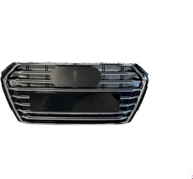 Resim Audi A4 Ön Panjur (Krom ÇIzgili-parlak Siyah) 2017 Sonrası Uyumlu 