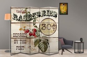 Resim Retro Özel Tasarım Paravan Room Divider 180 x 200 cm 