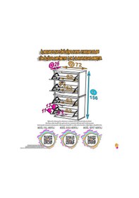 Resim Eliusta Berrak Beyaz 8 Bölmeli Ayakkabılık 72 Cm Genişlikte Duvara Monte 72x156x26 Cm Ayakkabılık Beyaz 