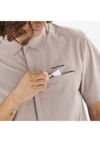 Resim Salomon Xplration Ss Shirt M Erkek Gömlek-29653 Krem 