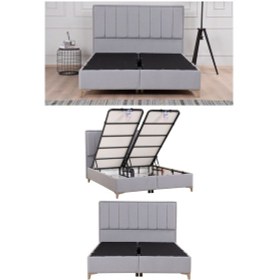 Resim Kilim Mobilya Gold Therapy Sandıklı Baza Başlıksız Renk Gri 180x200cm Baza 