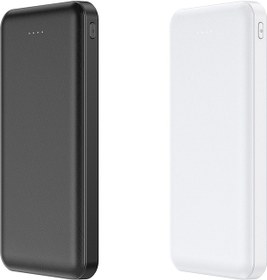 Resim Hızlı Şarj Destekli 10000 Mah Powerbank Akıllı Koruma, Micro Ve Çift Usb, Led Durum Göstergesi Siyah Siyah 