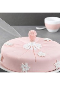 Resim TANTİTONİ ELLI AÇIK PEMBE PLASTİK PASTA DİLİMLEYİCİ Pembe 