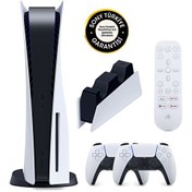Resim Sony Playstation 5 Diskli Oyun Konsolu - 2. Dualsense Kol - Şarj Istasyonu - Medya Kumandası (Eurasia Garantili) 