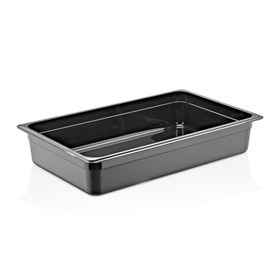Resim GastroPlast GN 1/3-65 mm Polikarbon Gastronorm Küvet, Siyah 