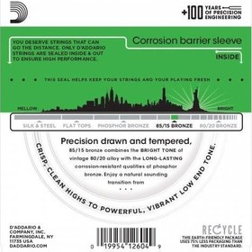 Resim D'Addario EZ890 EZ Serisi Akustik Gitar Tel Seti (Super Light - 85/15 Bronze - 09-45) 