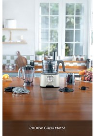 Resim Karaca x Refika Mastermaıd Power 10 İn 1 Mutfak Robotu Swiss Cream 2000W Power 10 In 1 Gıda Haz. Set Swiss Cream 